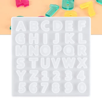 

1Set Alphabet Number Silicone Molds Handmade Casting Resin Mould Silica Gel Epoxy Keychain Ornament Pendant DIY Crafts