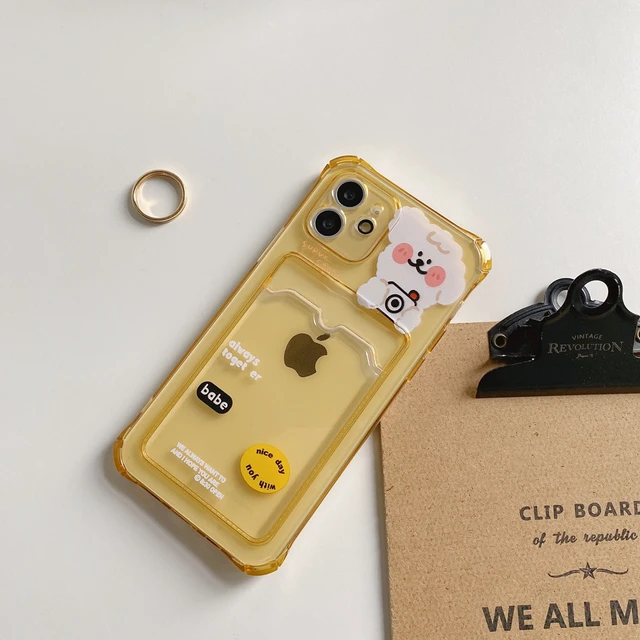 Cute cartoon bear Shockproof Silicone Lens Protection Phone Case For iPhone 12 11 Pro Xs Max SE 2 X Xr 7 8 Plus Card Back Cover 2