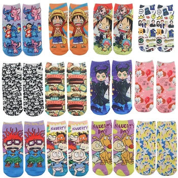 

SP179 Wholesale 10pcs/lot Horror Movies Summer Socks Anime Socks Short Low Cut No Show Socks Cotton Funny Happy Boat Socks