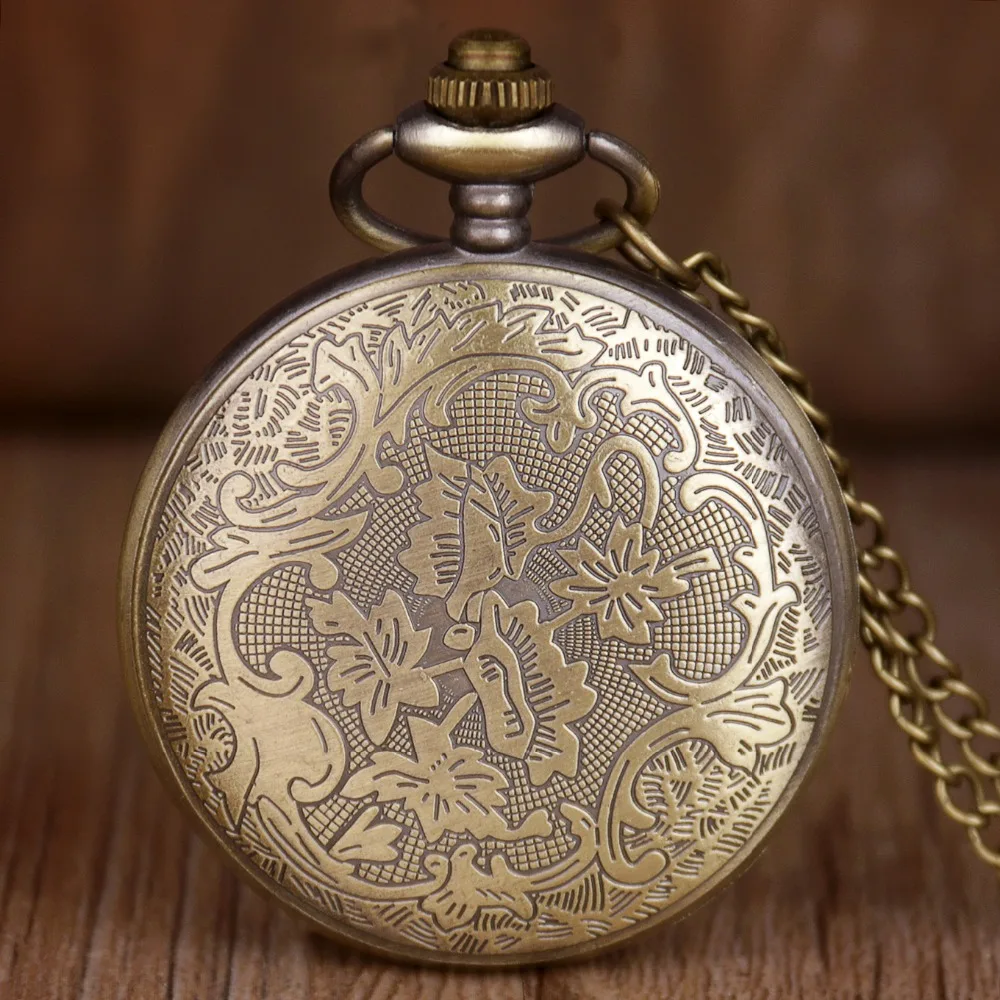 Антикварные Звездные войны кварцевые карманные часы винтажные бронзовый циферблат с римскими цифрами кулон часы подарки часы