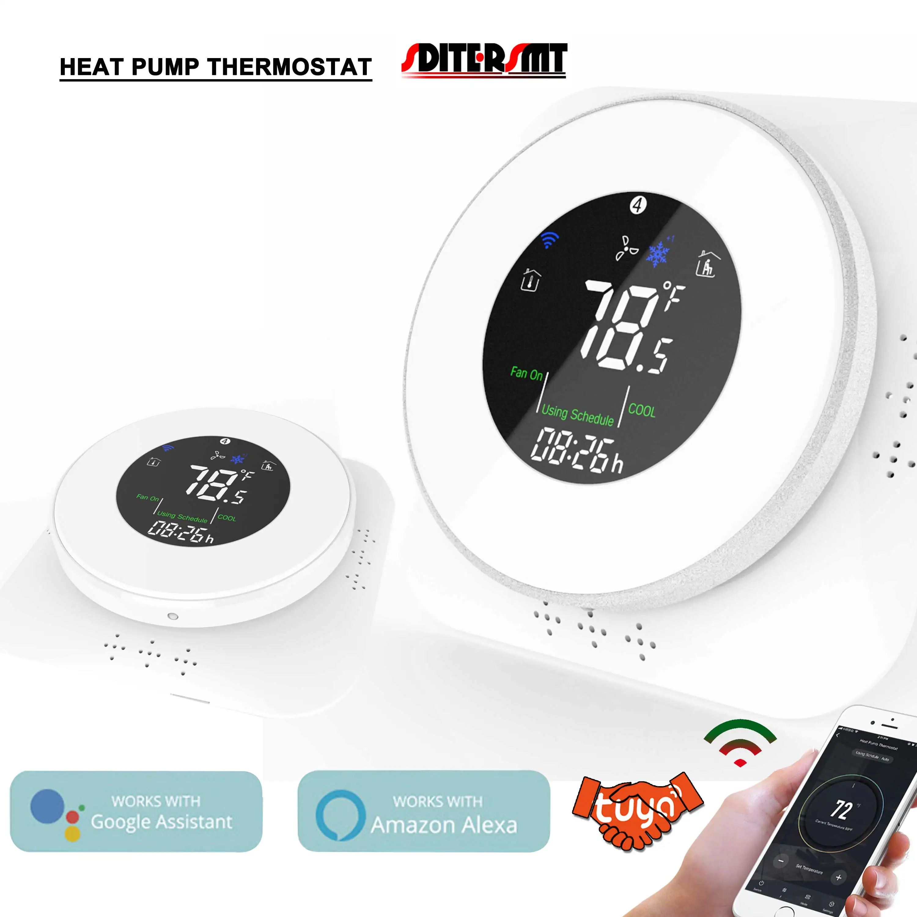 24V Heat Pump Air to Water WIFI Smart Thermostat Google for Compressor  Switch Control Valve Appliance US, Canada and Greenland - AliExpress