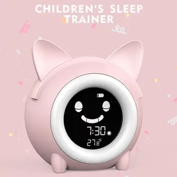 

Sleeping Training Alarm Clock for Kids Children Temperature/Time Display LED Light Changing Digital Alarm Clock Kids Clocks