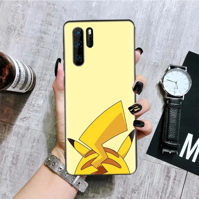 Pikachue Карманный Монстры черный чехол для телефона huawei mate 30 20 10 P30 P20 P10 Pro Lite P Smart Z роскошный Coque Shell - Цвет: BA144-4