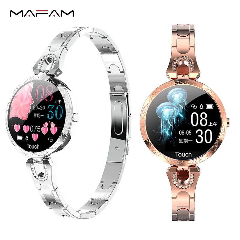 

MAFAM AK15 Women Smart Watch With Physiological Heart Rate Blood Pressure monitor Smartwatch Sedentary SMS Call Alarm Reminder