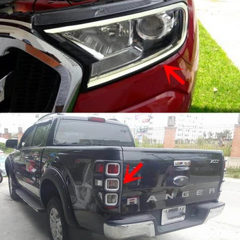 

CSCSNL 2pcs Car LED For Ford Ranger/Everest Light Brow Car Light Headlamp Cover Refit Daytime Running Light 2015 2016 2017 2018