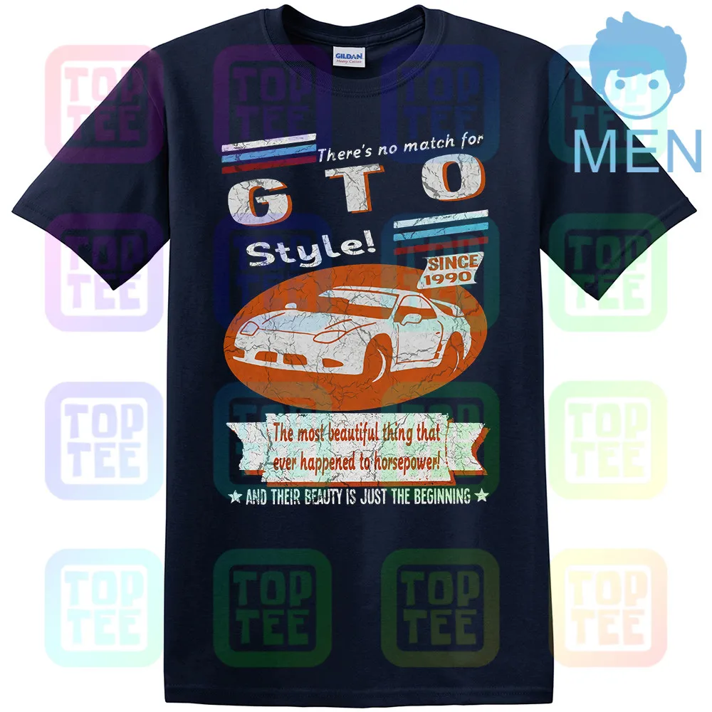 Тёмно-синий Mitsubishi 3000gt 1990 Мужская футболка с изображением автомобиля в стиле ретро - Цвет: Тёмно-синий