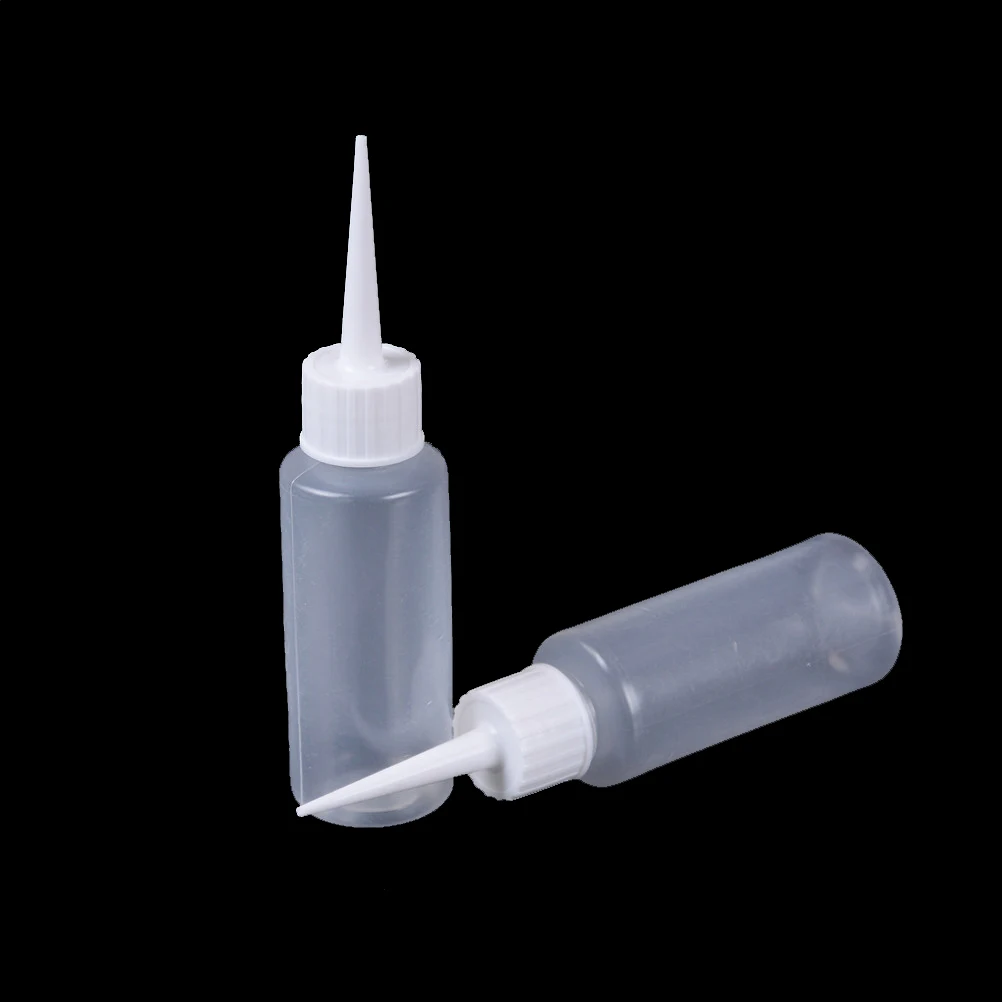 PE Squeezable Liquid Bottle Plastic Drop Bottles Needle Bottle Dropper Eye Liquid Container Empty Dropper 2Pcs 50ml