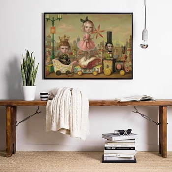 

The Meat Train By Mark Ryden Canvas Posters Prints Wall Art Painting Oil Decorative Picture Modern Living Room Home Decoration