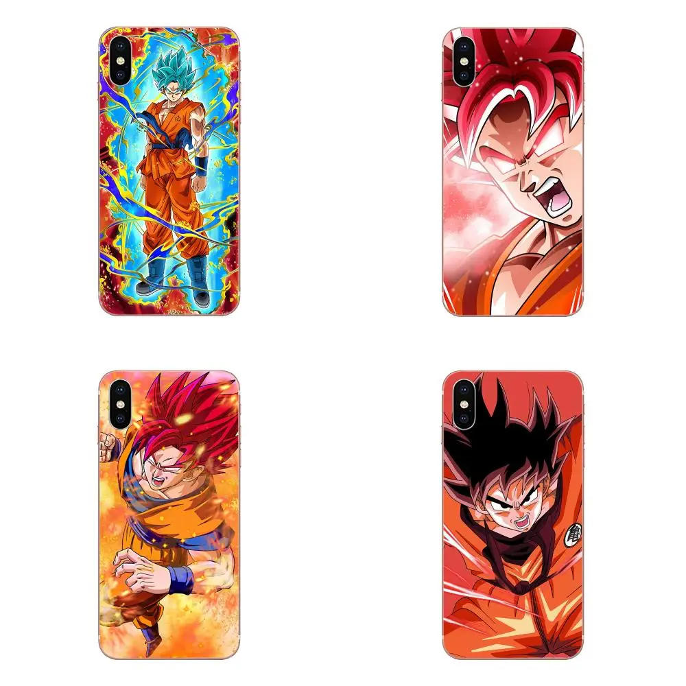 Мягкий чехол для мобильного телефона с изображением аниме Dragon Ball Z Goku Super Saiyan God