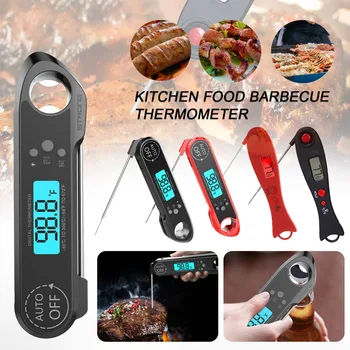 

Digital Probe Thermometer Foldable Food BBQ Meat Oven Folding Kitchen Thermometer Waterproof Cooking Water Oil Tools
