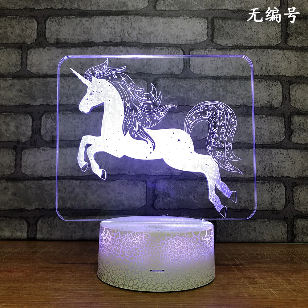 changeable Креативный USB светильник светодиодный светильник портативный мини Фэнтези окружающий светодиодный светильник единорог Радуга ночной Светильник украшение дома креативный подарок - Испускаемый цвет: changeable