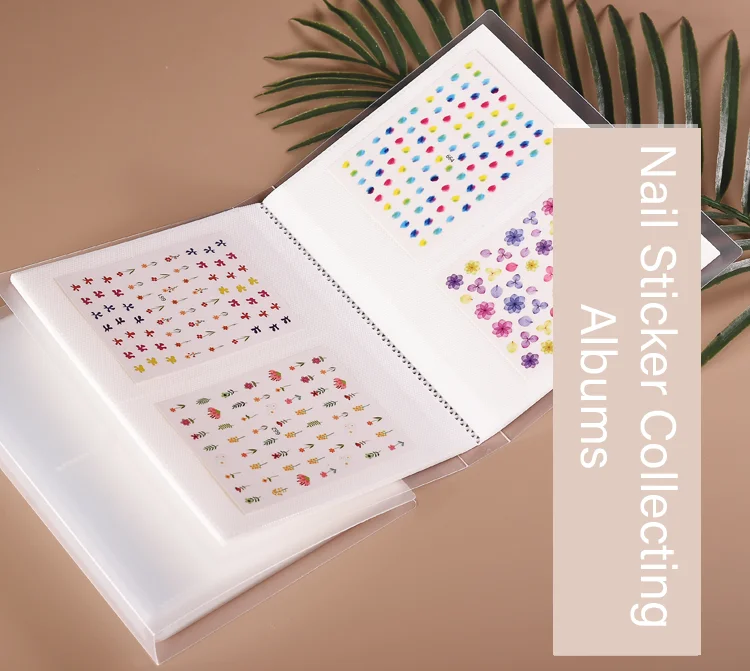 80 slot Nail Sticker Decal Collecting Albums Storage Holder Nail Art Display Showing Book Container Tool