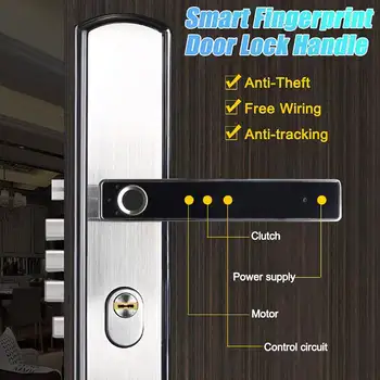 

Smart Biometric Fingerprint Lock Security Keyless Electronic Smart Fingerprint Door Lock for Home Office Electronic Hotels