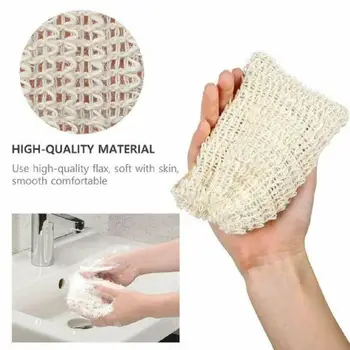

1PCS Soap storage bag Sachets Exfoliating Soap Bag Net Bag Ramie Storage Handmade Soap Bag Foam H9S1