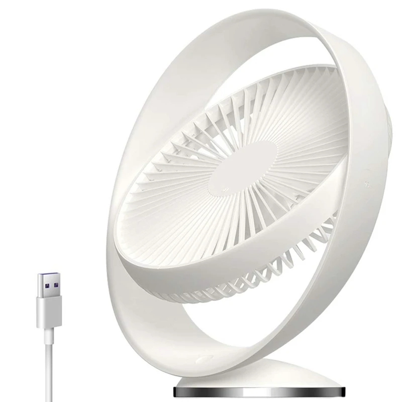 

Desk Fan Rechargeable Lithium Battery Operated Fan,3 Speeds and Quiet Operation,160 Degree Rotation Up and Down Usb Table Fan,St