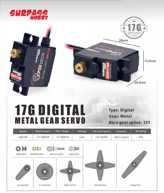 Servo RC 1/10 High Speed Metal Gears Mini Servomotor 9g 15kg 20kg 25kg 30kg Servo  for rc 1/8  1/12 1/10 RC Car 6