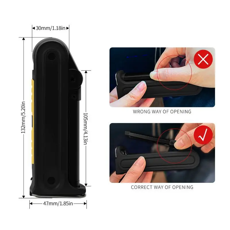 

Hot Sales USB Multi-functional LED Folding Work Light Cob Auto Repair Light Belt Magnet Outdoor Emergency Flashlight