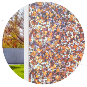 

Stained Stone Pattern Glass Film Static Cling PVC Heat-Control Multiple Size Recyclable Removable Antiseptic DIY Window Covering