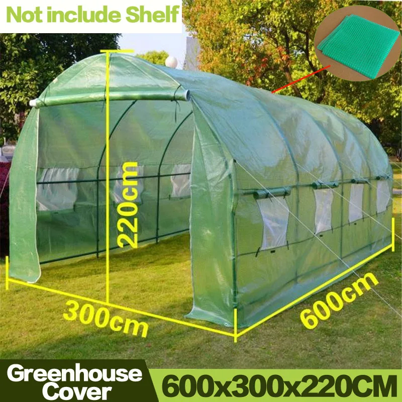 Outdoor 600*300*220CM Greenhouse Portable Plastic Bird Pest Control Garden Plant Insulation Greenhouse Cover Not Include Shelf