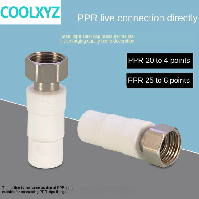 Pipe fittings1/2 inch 3/4 inch ppr water heater dedicated live joint 20x1 /  2 25x3 / 4ppr hot and cold water pipe fittings - AliExpress