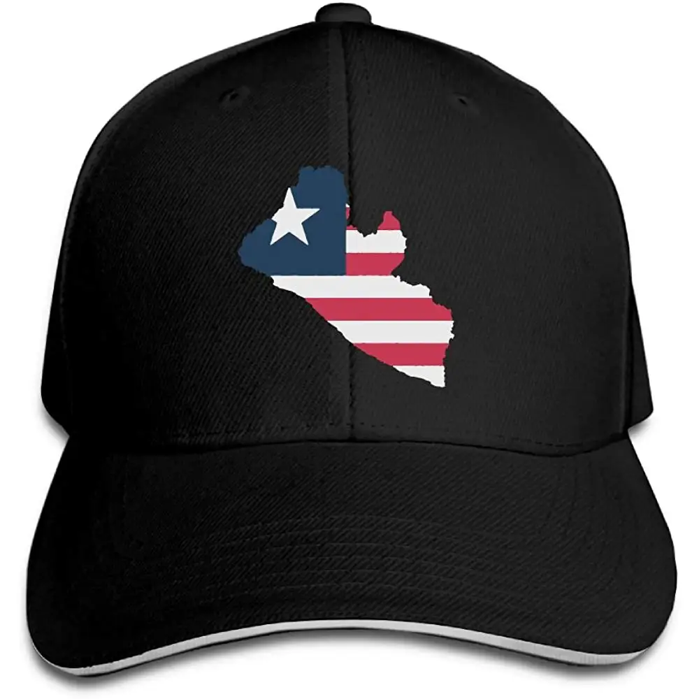Для мужчин Wo Для мужчин s Изготовленный На Заказ Флаг Либерии карта для гольфа шляпа Регулируемый простой Бейсбол Кепки
