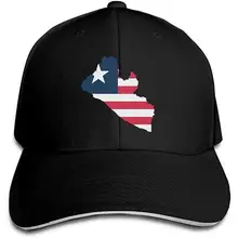 Для мужчин Wo Для мужчин s Изготовленный На Заказ Флаг Либерии карта для гольфа шляпа Регулируемый простой Бейсбол Кепки