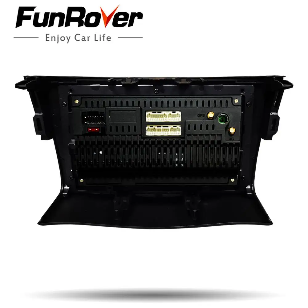 Sale FUNROVER 2.5D+IPS Car DVD GPS Navigation palyer Android 9.0 Car DVD Player for toyota rav4 2007 2008 2009 2010 2011 car radio bt 5