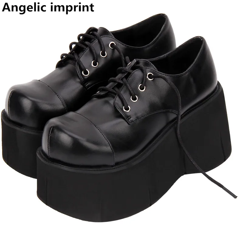 Angelic imprint/женские туфли mori girl Лолита готика для костюмированной вечеринки; обувь в стиле панк; женские туфли-лодочки на танкетке и высоком каблуке; женские вечерние модельные туфли принцессы