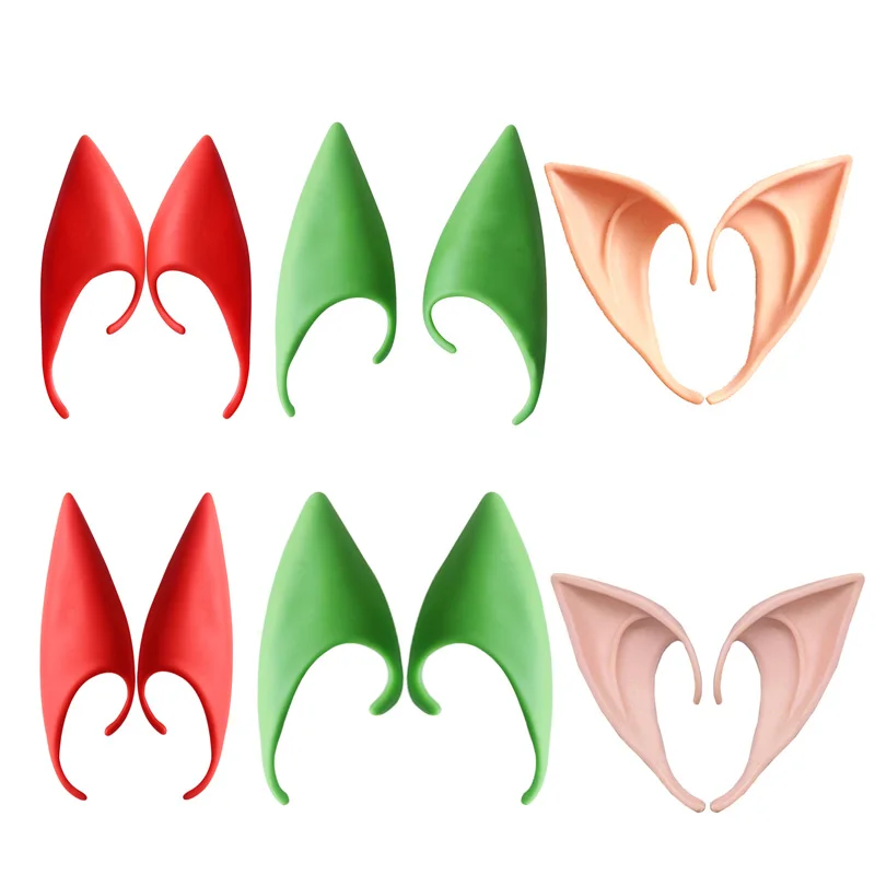 Halloween Mysterious Elf Ears Party Decorations Cosplay Prosthetic Latex Artificial Elf Ears Halloween Costume Dress Up Props