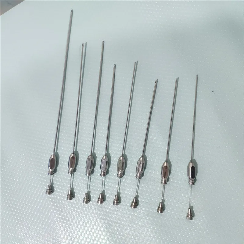 

8pcs face fat needle cannula with Cleaning Facial fat filling graft transplantation Cannulas Liposuction needles