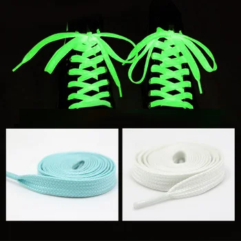 

Polyester Sport Luminous Shoelace Fluorescent Shoe Laces For Children 120cm Glow In The Dark