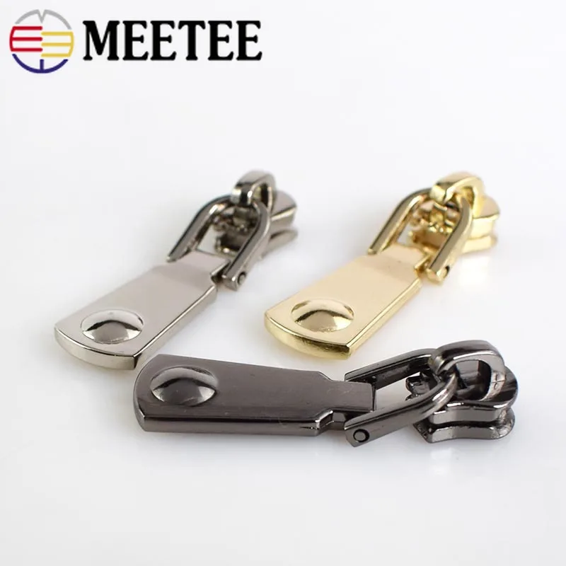 Meetee Мода 5 # молнии ползунки для металлической куртки одежда головы молния