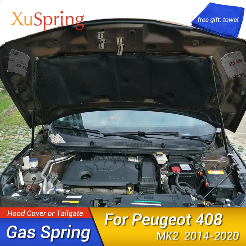 Для 408 Peugeot 2014 2015 2016 2017 2018 2019 крышка капота автомобиля подъемная опора стойки