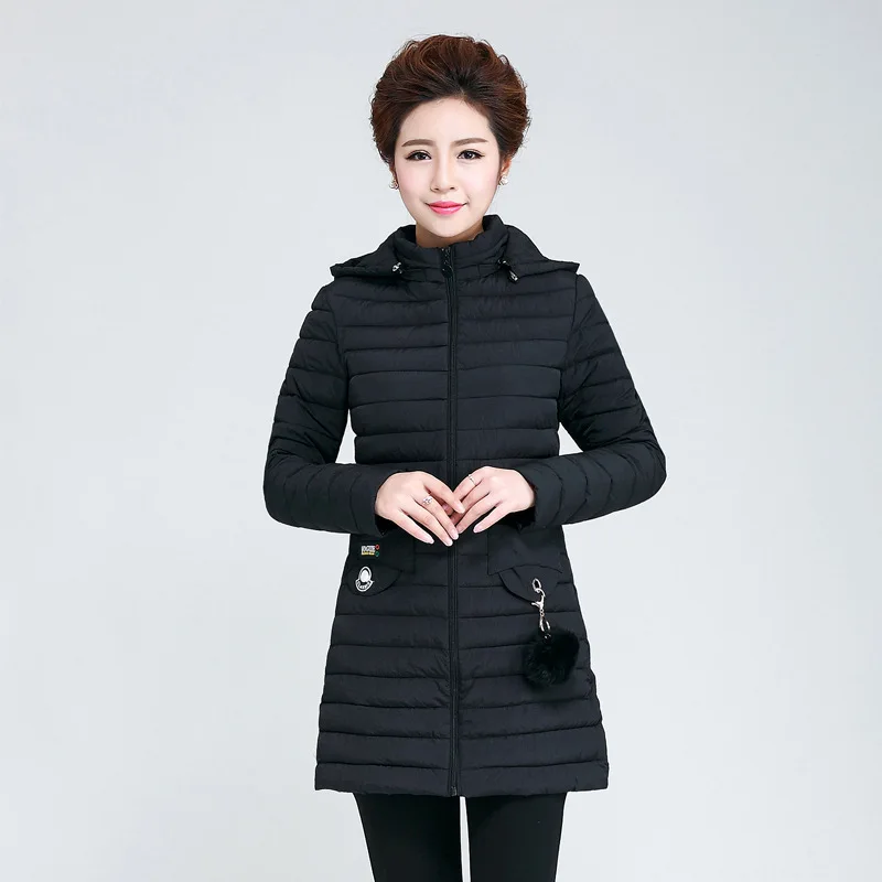 

Mid-length Cotton-padded Clothes Women's Lightweight, Korean-style Pocket Furry Ball down Jacket Cotton-padded Clothes Slim Fit