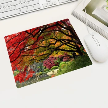 

High Quality Small Size Cheap Rubber Mouse Pad Gold Autumn Wallpaper Rectangular Non-slip Mousepad Office Laptop Home Mat