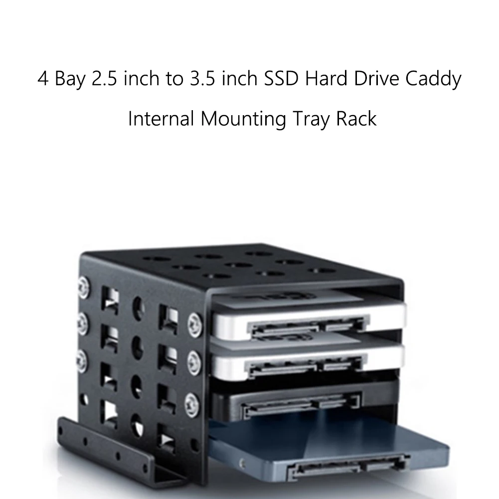 4 2.5 Inch To 3.5 Inch Ssd Hard Drive Enclosure Chassis Internal Mounting Adapter Bracket For Pc Computer Tray Holder - Hdd & Ssd Enclosure