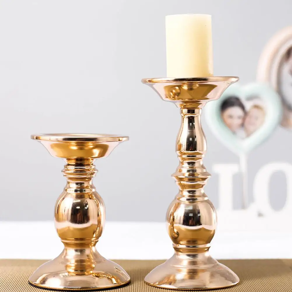 Iron Gold Candle Holders Stand Candlestick Candle Stick Base