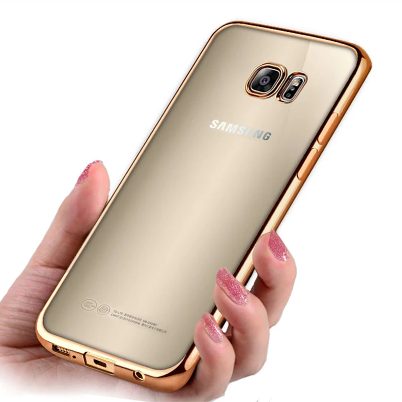 Cases For Samsung Galaxy S9 PIus S10 Lite A7 A9 2018 A10 A20 A30 A40 A50 A60 A70 M10 M20 M30 Plating TPU Soft Silicone Cover |