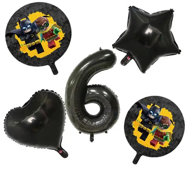 5 шт. воздушные шары супергероя, черная звезда, Бэтмен, фольга, Балон, детские товары для дня рождения, 30 дюймов, воздушный шар, игрушка для маленьких мальчиков - Цвет: 6
