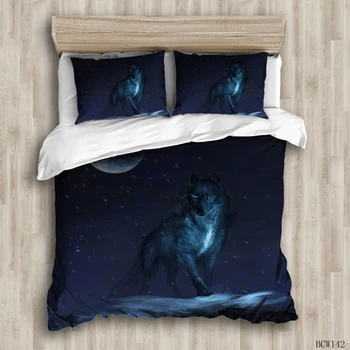 

3D Printed Duvet Cover Sets Animal Wolf Cat Bed Linens Bedding Sets with Pillowcase king Size Bedclothes Comforter Covers