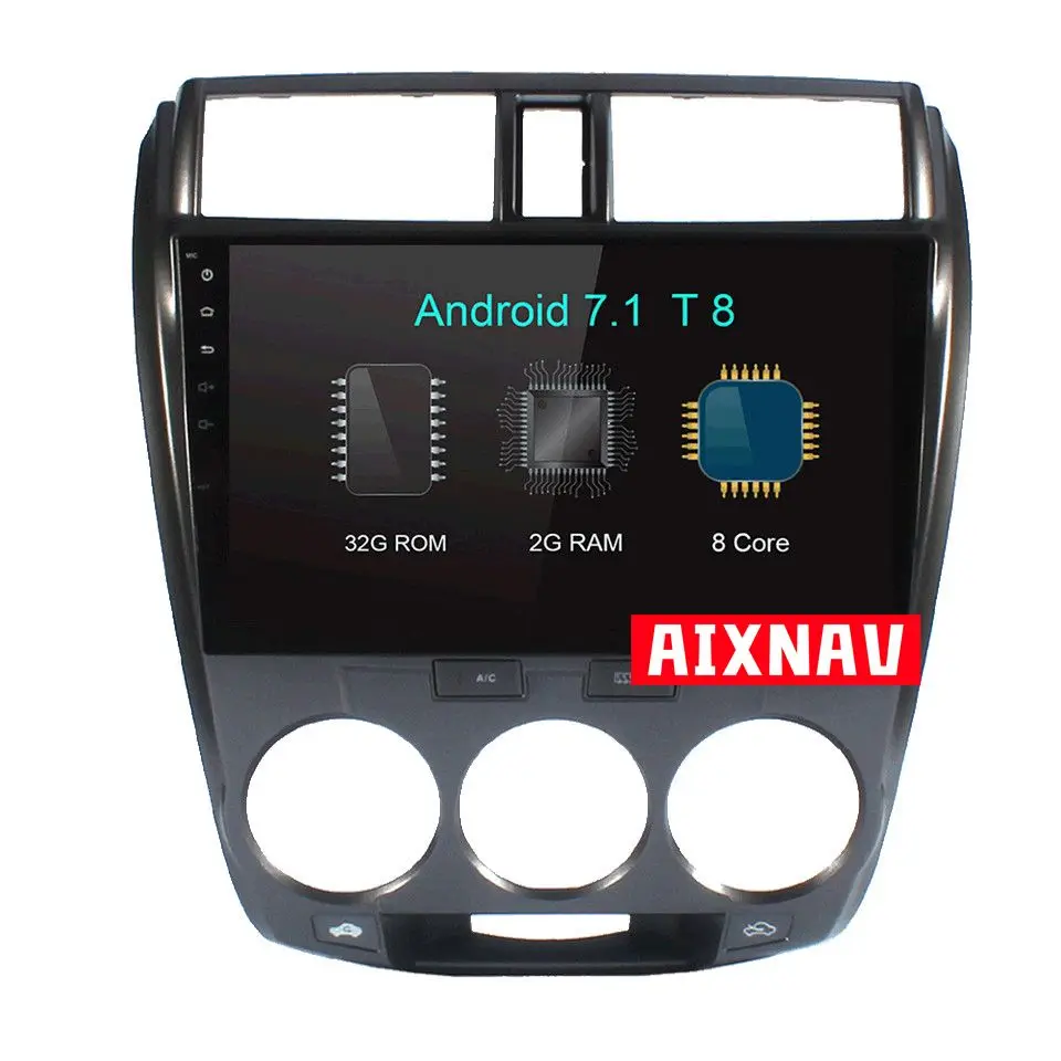 Автомобильный мультимедийный плеер Android 7,1 для Honda City HD Bluetooth автомобильное радио 4 ядра DSP авто радио парктроник 2 навигация DIN gps