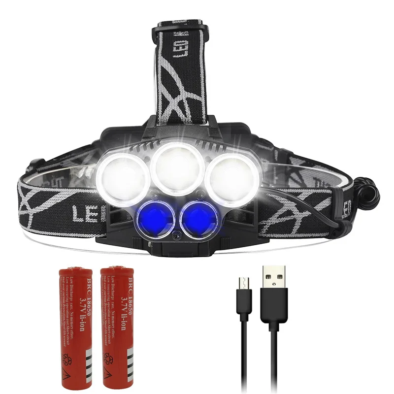Litwod Z20 2309A Litwod мощная светодиодная фара голубой свет и белый свет Головной фонарь фонарик для рыбалки кемпинга - Испускаемый цвет: F