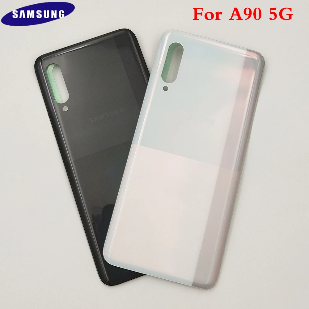 transparent mobile frame Original SAMSUNG Galaxy A90 5G A908 Back Battery Cover Door Rear Glass Housing Case Replace Battery Cover With Adhesive Sticker phone frame