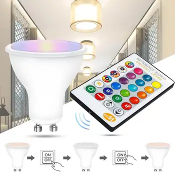 

LED Bulb GU10 Remote Control LED Light Bulb Decoration Atmosphere Lamp Party Durable LED Lamp Home Bar Super Bright Bedroom