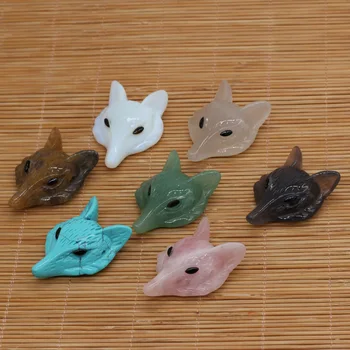 

Natural Stone Beads Fox Shape Semi-precious Stones Beads for Jewelry Making DIY Necklace Bracelet Earrings Accessories 30x40mm