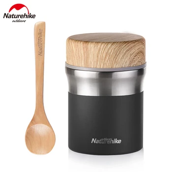 

Naturehike 400ml Stainless Steel Lunch Box Tableware Long-term Insulation Porridge Soup Vacuum Insulation Burning Pot With Spoon