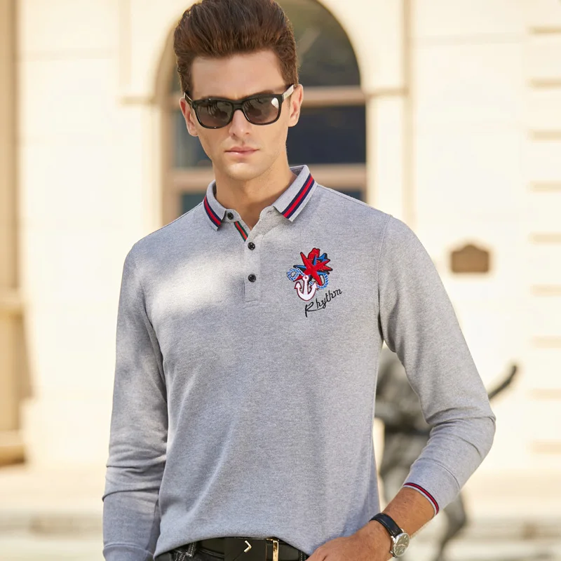 High Quality 3D Embroidery Polo Shirt men's cotton Solid color polos New Arrivals Casual Men's Tee Tops 8910