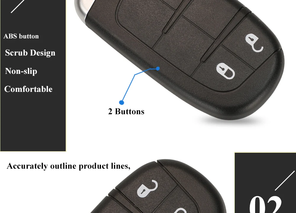 Keyforkess 50 pz 433MHz ID46 Smart Remote Car Key Fob per Dodge Charger Journey Challenge Dart Durango Chrysler 300C M3N-40821302 - H9e7c117cfe604a018d5dd80292e99e94C