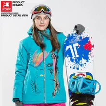 LECAGE Лыжный костюм женский ветрозащитный Теплый Тонкий лыжный костюм для альпинизма одиночный и двойной доски открытый водонепроницаемый дышащий жакет