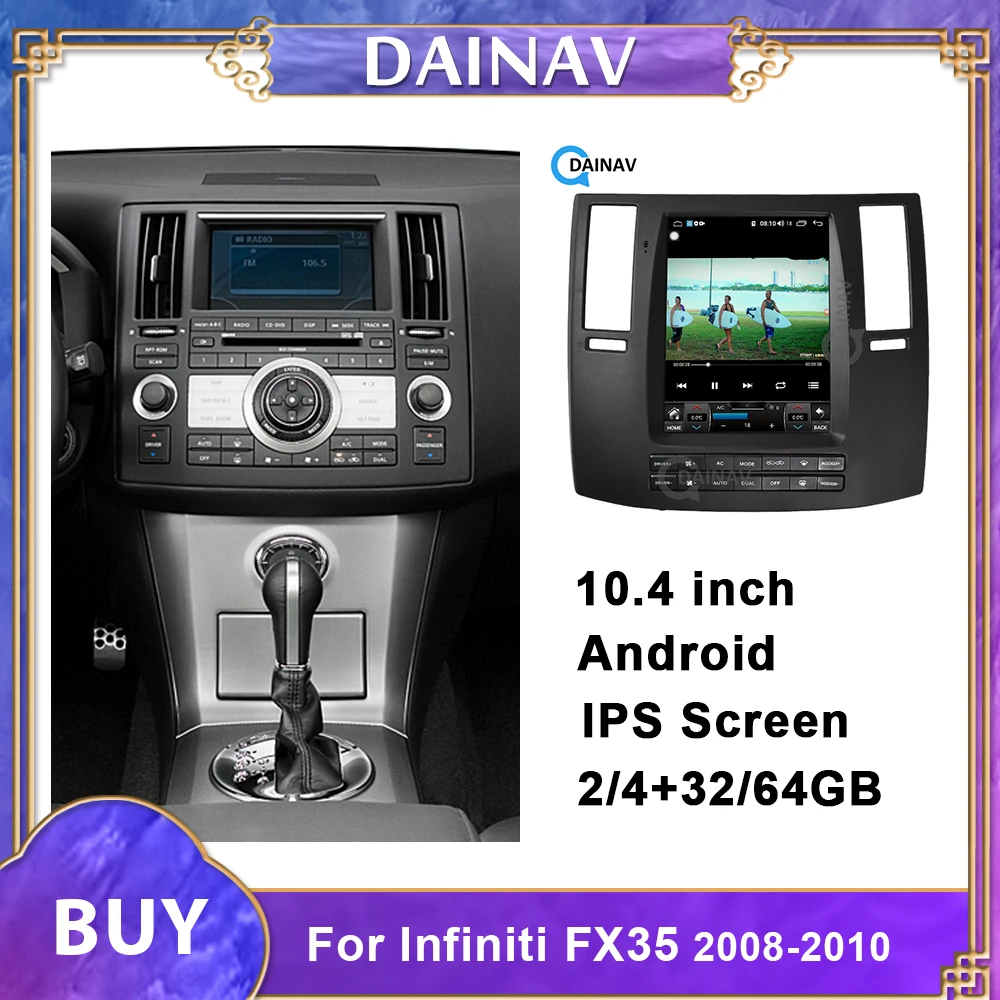 

Car Radio GPS Navigation Tesla style For Infiniti FX35 2008 2009 2010 Android car stereo autoradio multimedia player
